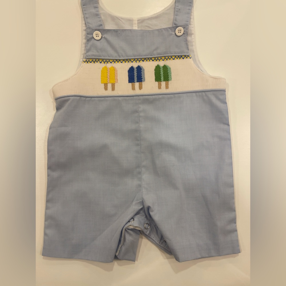 Smocked Popsicle Shortalls